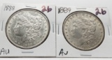 2 Morgan $: 1888 AU, 1889 AU