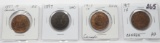 4 Canada Large Cents: 1887 BU, 1897 Unc, 1913 BU, 1917 AU