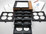 1976 Canada Olympic BU 28pc Coin Set (14-$10, 14-$5) in wooden display box, total 30.35oz .925 Silve