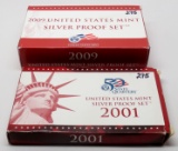 2 Silver US Proof Sets: 2001, 2009