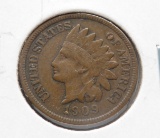 Indian Cent 1909S Fine, Semi-Key
