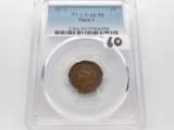 Indian Cent 1873 PCGS AU50 Open 3