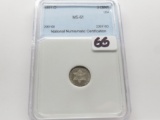 Silver Three Cent 1851-O NNC Mint State