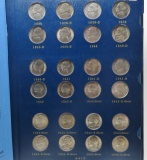 Jefferson Nickel Whitman set 1938 to 1964-D CH BU 71 coins (Very Nice)