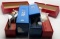 Box Mix: 2 Blue PCGS Plastic Slab Boxes, 2 Red 2x2 Boxes, Gently used, includes some holders, no coi