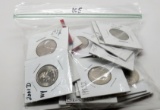 40 Washington Quarter Mix: 4 Silver (1936D, 44S, 63D, 64); 36 Clad most from Mint Sets (71D, 77P, 2-