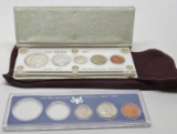 1963 US Proof Set in case, nice + partial 1967 SMS (Dime, Nickel, Penny)
