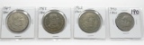 4 Mexico 1 Peso: 1947, 1958, 1962, 1970