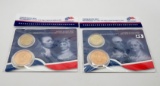 2 US Mint Presidential $ & Spouse Medal Sets unopened: Washington & John Adams