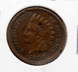 Indian Cent 1908S F damage, better date