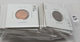 34 Lincoln Cents most in 2x2's, avg G-BU: 1916, 17, 2-18, 19, 20, 3-20D, 20S, 2-26, 34PD, 35, 36PD,