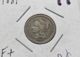 1881 Nickel 3 Cent F+