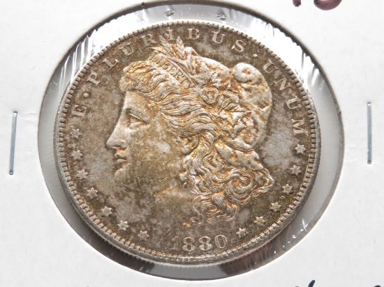 Morgan $ 1880-S Gem BU (Toned obverse)