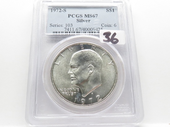 Eisenhower $ 1972-S PCGS MS67 Silver