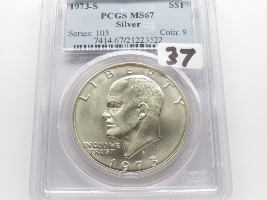 Eisenhower $ 1973-S PCGS MS67 Silver