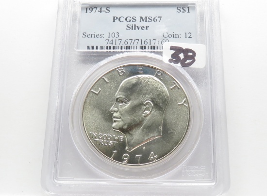 Eisenhower $ 1974-S PCGS MS67 Silver