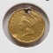 Gold $ 1862 holed damaged
