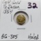Fractional California Gold 1/2 Dollar 1854 BG-305 holed