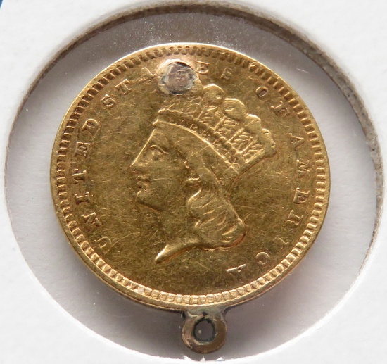 Gold 1856 $ slant 5, large head jewelry piece