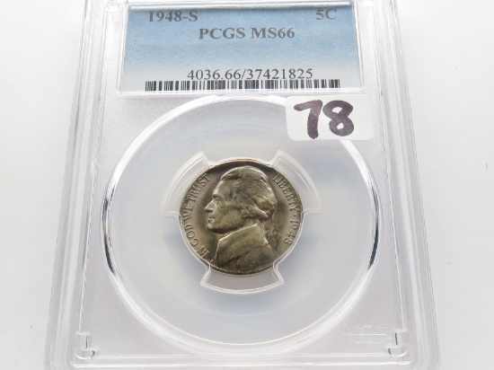 Jefferson Nickel 1948S PCGS MS66