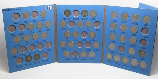 Whitman Jefferson Nickel Album, 1938D-61D, 45 Coins, dt/mm unchecked, includes 4 Silver
