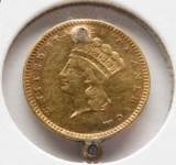 Gold 1856 $ slant 5, large head jewelry piece