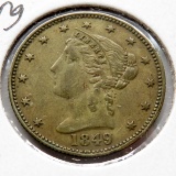 1849 Calf Prospector Brass gaming token