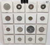 16 World Coins, some silver, includes 4 Chinese type marked 1040, 1662, 1821-we make no guarantees o