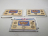 3 Historic Americana Series Quarter 5 Coin Displays: 1999, 2000, 2001