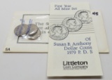 1979PDS Susan B Anthony $ Set, Littleton pkg