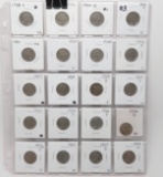 20 Buffalo Nickels vinyl pg, avg G-AU: 1919S, 20PDS, 21, 23, 25, 26, 27, 29PDS, 35PS, 36PDS, 37PD, 3