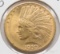 $10 Gold Indian Head 1910D AU