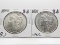 2 Morgan $: 1888 BU, 1889 Unc