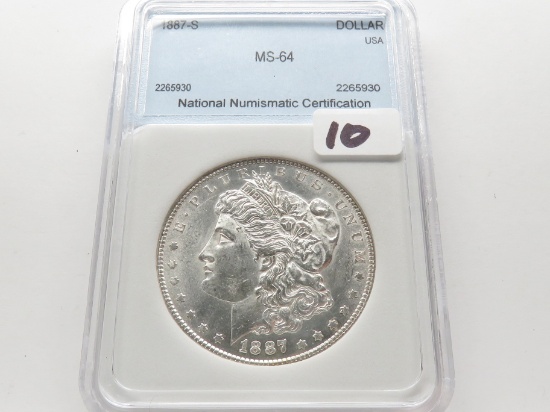 Morgan $ 1887-S NNC Mint State
