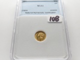 Liberty Head Gold $ 1851 NNC Mint State