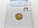 Liberty Head Gold Quarter Eagle $2 1/2 1854-O NNC CH AU