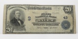 $20 National 1902 Blue Seal, 1st Natl Bank Salem, OH, CH 43, SN 10540, VG