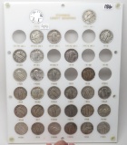 Standing Liberty Quarter Partial Set in Capitol Plastic, 38 Coins + 1916 Copy, G-Unc, NO 17D Var 1 o