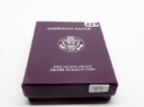 1989 American Silver Eagle Proof boxed/COA