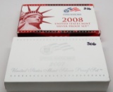2 Silver US Proof Sets: 2007, 2008