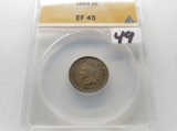 Indian Cent 1859 ANACS EF45 (1st year variety 1)