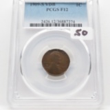 Lincoln Cent 1909-S VDB PCGS F12 KEY DATE