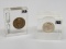 2 JFK Acrylic Paper Weights: Square Block 1964; Inauguration Medal with Sand Timer, rectangular