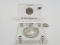 2 Acrylic Paper Weights: Pope Johannes XXIII pewter Medal; Israel Bank Hapoalim B.M.