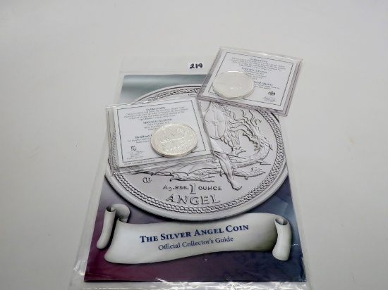 2 Isle of Man .999 Silver 1 oz Coins 2014 with COA