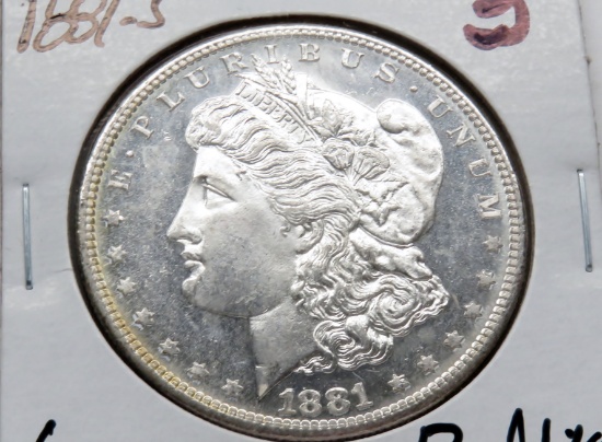 Morgan $ 1881S Gem BU Pf-Like