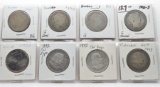 8 Half $ (7 Silver): 4 Barber AG-G (05, 07D,11, 12S); Kennedy 2003D Unc; 3 Columbian Expo (2-92, 93)