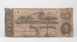 $5 CSA Note 1862, No.45952, some fading VG