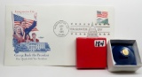 1989 George Bush Gold? Mini Token with Inauguration Day envelope stamped postmarked Washington DC Ja