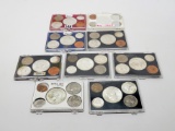 9-5 Coin Sets in plastic cases, most Unc: 1960P, 60D, 61P, 62D, 63P, 63D, 64P, 64D, 68D
